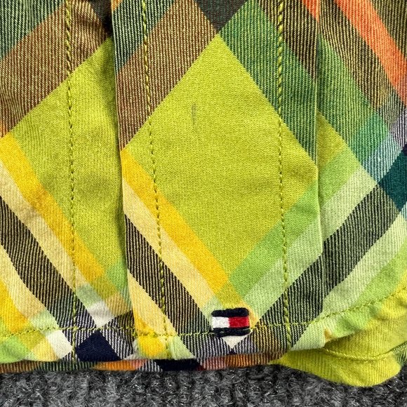 Tommy Hilfiger Shirt Adult Large Green Plaid Button Up Long Sleeve Casual Mens - Picture 7 of 16